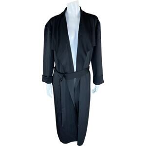 Girl‎ With Curves Draped Scuba Jacket Black Small NWT Belted Cardigan Pockets